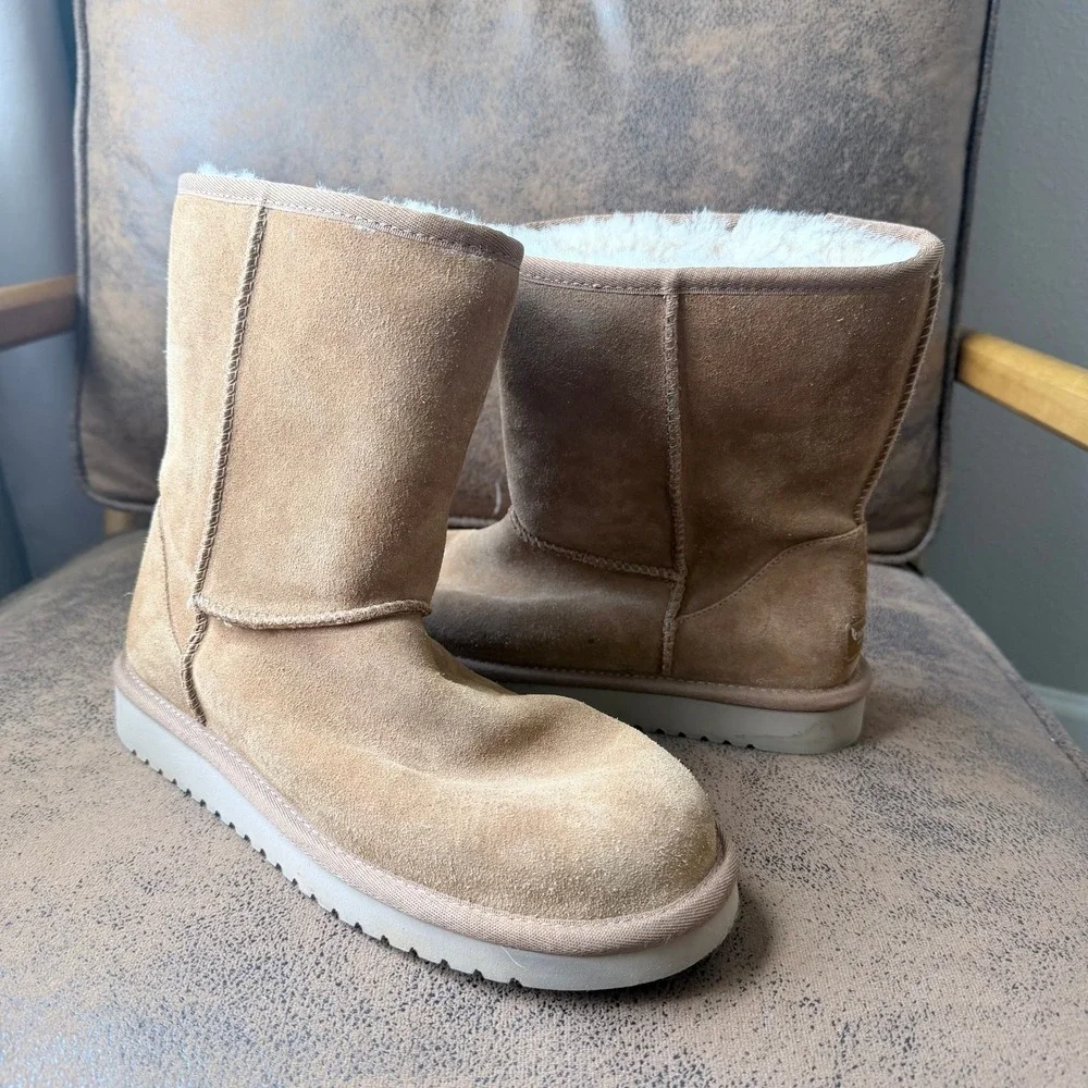 Koolaburra by UGG Women's Koola Short Chestnut Suede Winter Cozy Boots Size 8